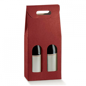 30 U. CARTONS 2 BOUTEILLES   18x9x38,5 CM BORDEAUX CARTON (1 UNITÉ)