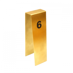 NUMÉROS DE TABLE DU 1 AU 25   5x6x17 CM DORE INOX (1 UNITÉ)