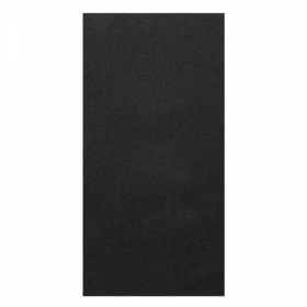 SERVIETTES PLIÉES 1/8  55 G/M2 50x50 CM NOIR AIRLAID (400 UNITÉ)