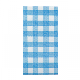 SERVIETTES PLIÉES 1/8 LIKE LINEN "VICHY" 70 G/M2 45x45 CM BLEU SPUNLACE (600 UNITÉ)