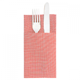 SERVIETTES KANGOUROU "DRY COTTON" 55 G/M2 40x40 CM ROUGE AIRLAID (700 UNITÉ)