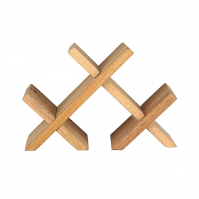 PORTE-BOUTEILLES - 4 BOUTEILLES WOOD  25,8x17,3x12 CM NATUREL BOIS (1 UNITÉ)