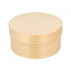 MINI BOÎTES RONDES COUVERCLE+CAPSULE WOOD 365 ML Ø 10,4x4,2 CM NATUREL/NOIR BOIS (100 UNITÉ)
