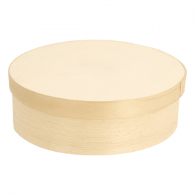 MINI BOÎTES RONDES COUVERCLE+CAPSULE WOOD 940 ML Ø 15,5x5 CM NATUREL/NOIR BOIS (100 UNITÉ)