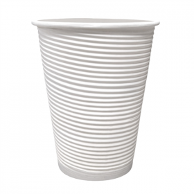 GOBELETS BOISSONS CHAUDES DOUBLE PAROI  240 ML - 8 oz 210 + 90 + 18 PE G/M2 Ø8/5,6x9,2 CM BLANC CARTON (1000 UNITÉ)