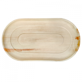 PLATEAUX RECTANGULAIRES ARECA  55x36x2,5 CM NATUREL ARECA (50 UNITÉ)