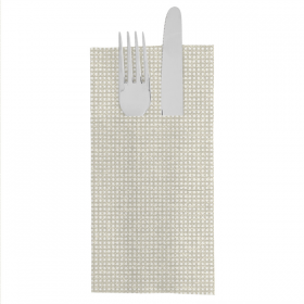 SERVIETTES KANGOUROU "LOOM" 55 G/M2 40x40 CM KAKI AIRLAID (700 UNITÉ)