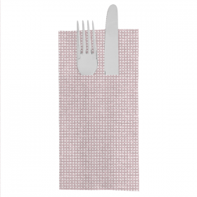 SERVIETTES KANGOUROU "LOOM" 55 G/M2 40x40 CM ROSE NUDE AIRLAID (700 UNITÉ)