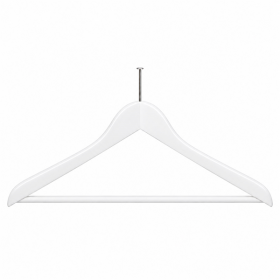 CINTRES ANTI VOL   44,5x1,2x20,5 CM BLANC BOIS (48 UNITÉ)