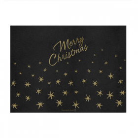 SETS DE TABLE "MERRY CHRISTMAS" 55 G/M2 30x40 CM NOIR AIRLAID (800 UNITÉ)