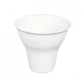 POTS À GLACE BIONIC 300 ML Ø 10/4,5x8,5 CM BLANC BAGASSE (500 UNITÉ)