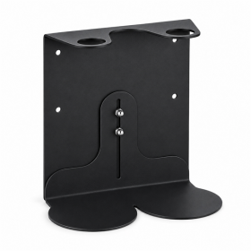 SUPPORT DEUX BOUTEILLES DISTRIBUTRICES  500 ML 16,x8,4x12/18 CM NOIR INOX (1 UNITÉ)