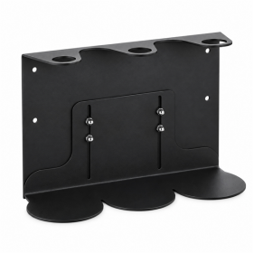 SUPPORT TROIS BOUTEILLES DISTRIBUTRICES  500 ML 24,3x8,4x12/18 CM NOIR INOX (1 UNITÉ)