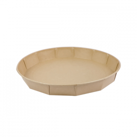 RÉCIPIENTS RONDS  3000 ML 320 + 18 PE G/M2 Ø 32,1x4,7 CM NATUREL KRAFT (80 UNITÉ)