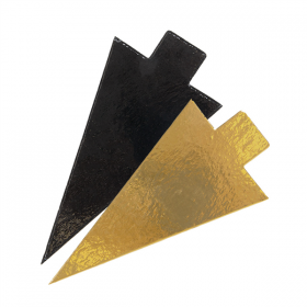 BASES TRIANGULAIRES DOUBLE FACE  950 G/M2 7,5x15,5 CM OR/NOIR CARTON (200 UNITÉ)