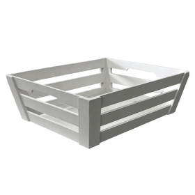 BOÎTE PRÉSENTATION WOOD  40x30x12 CM BLANC BOIS (1 UNITÉ)
