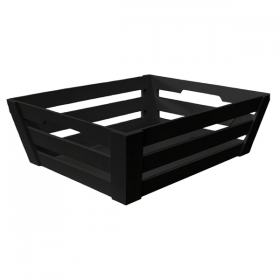 BOÎTE PRÉSENTATION WOOD  40x30x12 CM NOIR BOIS (1 UNITÉ)