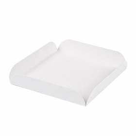 CARRÉS RAINÉS  275 G/M2 9x9+2 CM BLANC CARTON (250 UNITÉ)