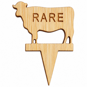 STEAK MARKER - BLEU BAMBOO  3,5x4,5 CM NATUREL BAMBOU (100 UNITÉ)