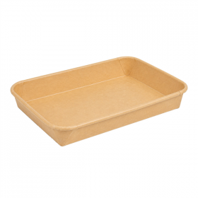 RÉCIPIENTS POUR SUSHI  18PE + 320 +16PE G/M2 30,5x22,9x5,7 CM NATUREL KRAFT (200 UNITÉ)