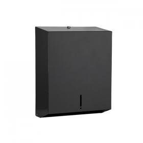 DISTRIBUTEUR POUR ESSUIE-MAINS   27,6x13x35,8 CM NOIR INOX (1 UNITÉ)