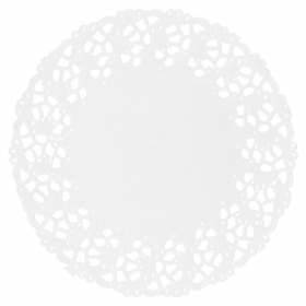 DENTELLES RONDES AJOURÉES  53 G/M2 Ø 9 CM BLANC PAPIER (250 UNITÉ) - Garcia de Pou