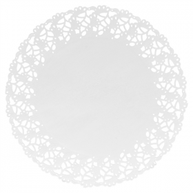 DENTELLES RONDES AJOURÉES  53 G/M2 Ø 27 CM BLANC PAPIER (250 UNITÉ) - Garcia de Pou