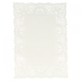 DENTELLES RECTANGULAIRES  47 G/M2 21x15 CM BLANC PAPIER (250 UNITÉ) - Garcia de Pou