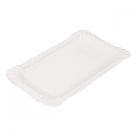 PLATEAUX PÂTISSERIE - PETITS  280 G/M2 17,5x11CM BLANC CARTON (250 UNITÉ) - Garcia de Pou