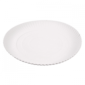 PLATEAUX PÂTISSERIE EN RELIEF  420 G/M2 Ø 26 CM BLANC CARTON (50 UNITÉ) - Garcia de Pou