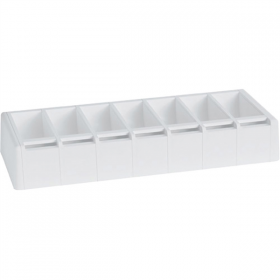 DISTRIBUTEUR POUR ÉTIQUETTES 5x2,5 CM  49,5x19,5x7,5 CM BLANC ABS (1 UNITÉ) - Garcia de Pou