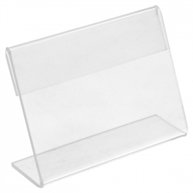10 U. CHEVALETS POUR ÉTIQUETTES  8x6,5x2 CM TRANSPARENT PVC (1 UNITÉ) - Garcia de Pou