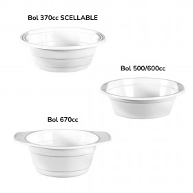 Bols blanc Réutilisable PS & PP