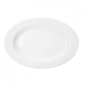 PLATS OVALES  30,5 CM BLANC PORCELAINE (12 UNITÉ) - Garcia de Pou