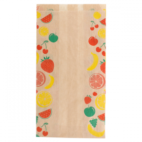 SACHETS PLATS POUR FRUITS 1 KG 32 G/M2 14+9x26 CM NATUREL KRAFT (500 UNITÉ) - Garcia de Pou