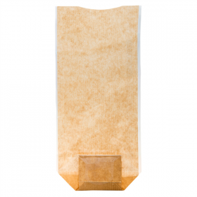 SACHETS AVEC BASE ET FENÊTRE PP  14x30,5 CM NATUREL KRAFT (100 UNITÉ) - Garcia de Pou