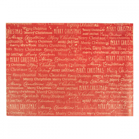 SETS DE TABLE KRAFT "MERRY CHRISTMAS"  60 G/M2 31x43 CM BORDEAUX CELLULOSE (2000 UNITÉ) - Garcia de Pou