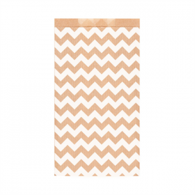 SACHETS PLATS LISERÉ  60 G/M2 19+8x35 CM NATUREL KRAFT VERGÉ (250 UNITÉ) - Garcia de Pou