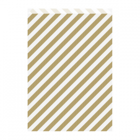 SACHETS PLATS RAYURES  60 G/M2 26+9x38 CM OR CELLULOSE (250 UNITÉ) - Garcia de Pou