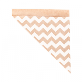 SACHETS EN POINTE "ZIG-ZAG" 250 G 70 G/M2 29,5x21 CM MARRON PARCH.INGRAISSABLE (2000 UNITÉ) - Garcia de Pou
