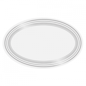 1000 ETIQUETTES ADHESIVES BLANCHES MATE  5,5x3,5 CM ARGENTE ADHESIF (1 UNITÉ) - Garcia de Pou