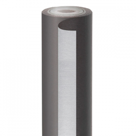 PAPIER CADEAU 50 M NOIR-ARGENT  60 G/M2 70 CM KRAFT VERGÉ (1 UNITÉ) - Garcia de Pou