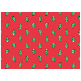 SETS DE TABLE KRAFT "CHRISTMAS TREES"  60 G/M2 31x43 CM ROUGE CELLULOSE (2000 UNITÉ) - Garcia de Pou