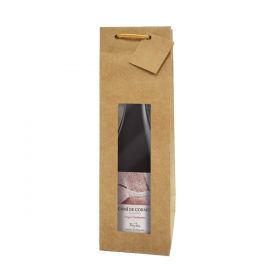 10 U. SACS PORTE-BOUTEILLES AVEC FENÊTRE  350 G/M2 9,2+8,8x38 CM NATUREL KRAFT (1 UNITÉ) - Garcia de Pou