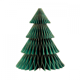 2 ARBRES DE NOËL BRILLANTS DÉCORATION  120 G/M2 9x20/13x30 CM VERT PAPIER (1 UNITÉ)