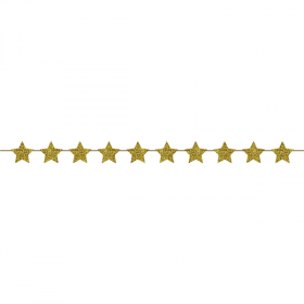 GUIRLANDE ÉTOILES  250 G/M2 1,5 M DORE PAPIER (24 UNITÉ)
