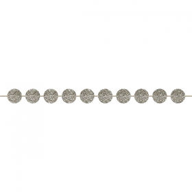 GUIRLANDE POINTS  250 G/M2 1,5 M ARGENTE PAPIER (24 UNITÉ)