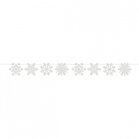 GUIRLANDE DE BOULES DE NIEGE  250 G/M2 2 M ARGENTE PAPIER (24 UNITÉ)
