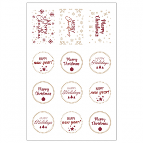 10 FEUILLES (12 U.) ÉTIQUETTES   ASSORTI VINYL (1 UNITÉ)
