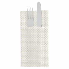 SERVIETTES KANGOUROU "ELEGANCE" 55 G/M2 40x40 CM BLANC AIRLAID (700 UNITÉ)